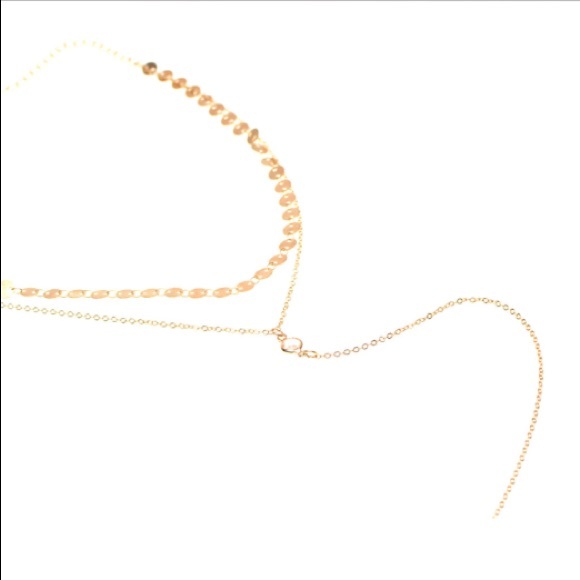 📍Gold Choker Drop Necklace. NWT! - Picture 2 of 2