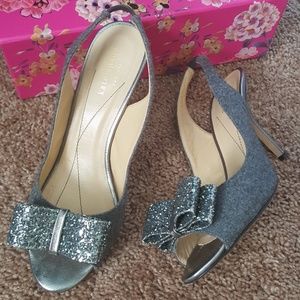 Kate Spade Sling Shoes With Sparkly Bows Sz 8 Kate Spade Sling Shoes With Sparkly Bows Sz 8