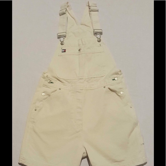 cream colored overalls
