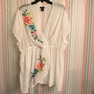 SOLD - NWOT Torrid Swiss Dots Embroidered Top 3