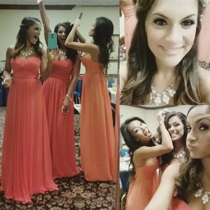 Orange bridesmaids gown Orange bridesmaids gown