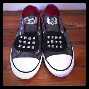 LIKE NEW Studded Converse