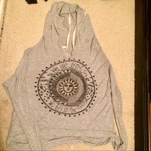 grey thin hoodie