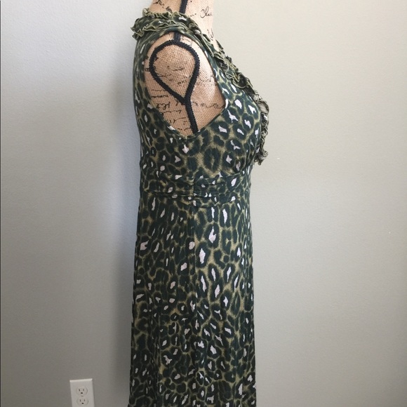 NWT INC Utility Chic Dress in Olive Animal Print - Picture 4 of 8