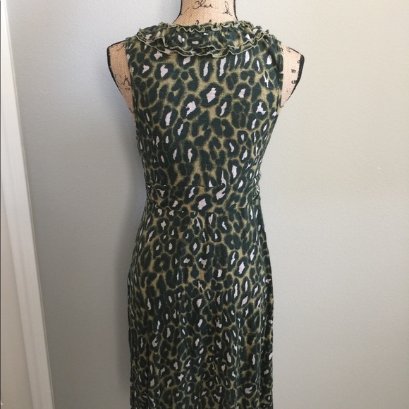NWT INC Utility Chic Dress in Olive Animal Print - Picture 5 of 8