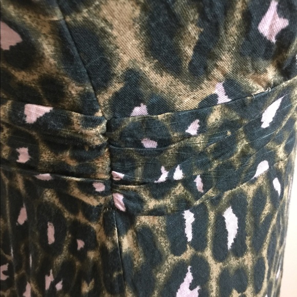 NWT INC Utility Chic Dress in Olive Animal Print - Picture 6 of 8