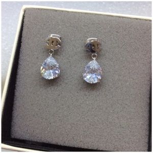 Silver Crystal Drop earrings Silver Crystal Drop earrings