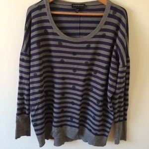 Lane BRYANT striped dotted sweater top 2X Lane BRYANT striped dotted sweater top 2X