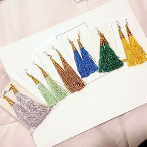 Cone Tassel Earrings (Approx 3.3" Long) Cone Tassel Earrings (Approx 3.3" Long)