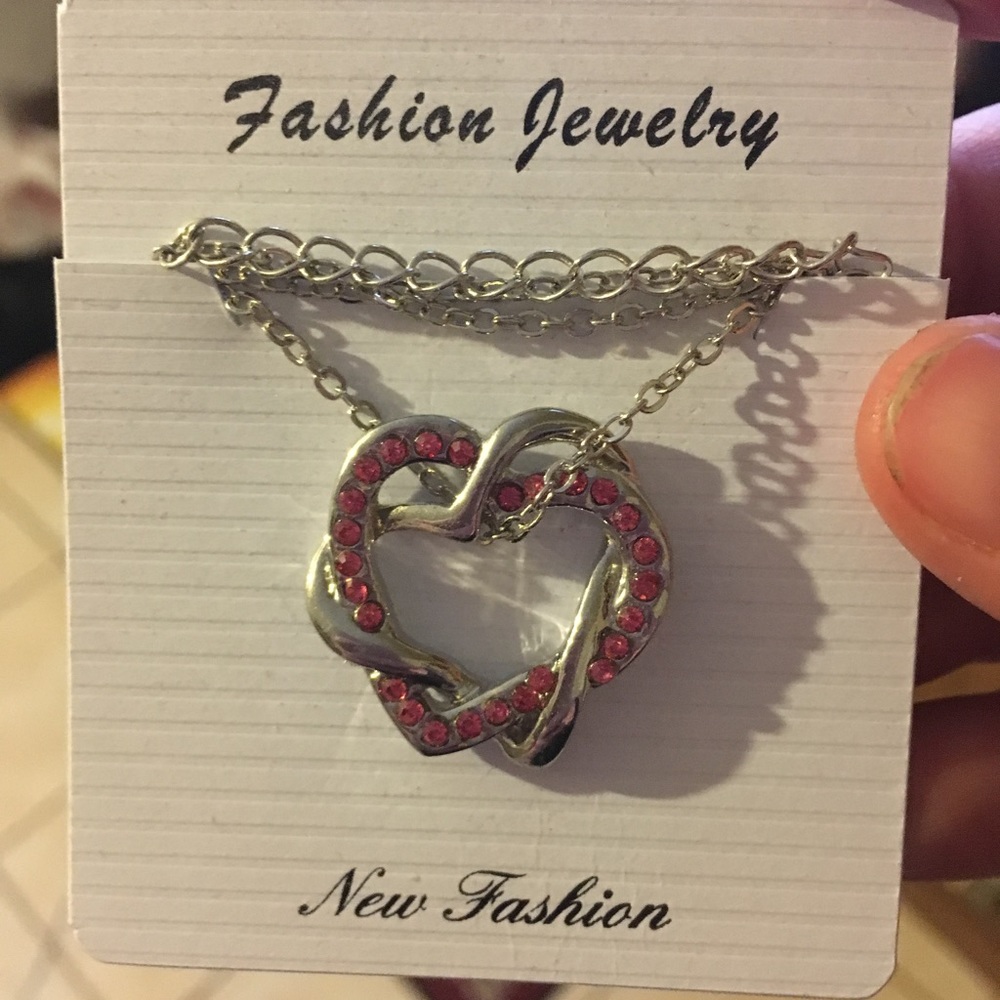 Double heart necklace