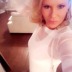 White Sheer long sleeve top NWOT