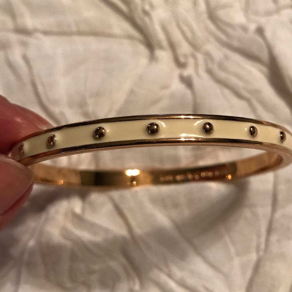 Kate spade white gold bangle