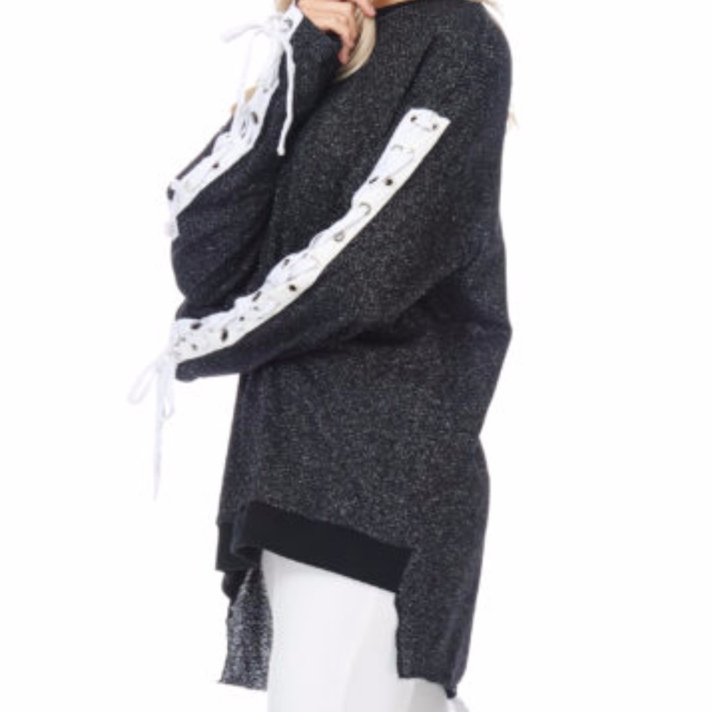 TOV Black Triple Tie Top - Picture 3 of 5