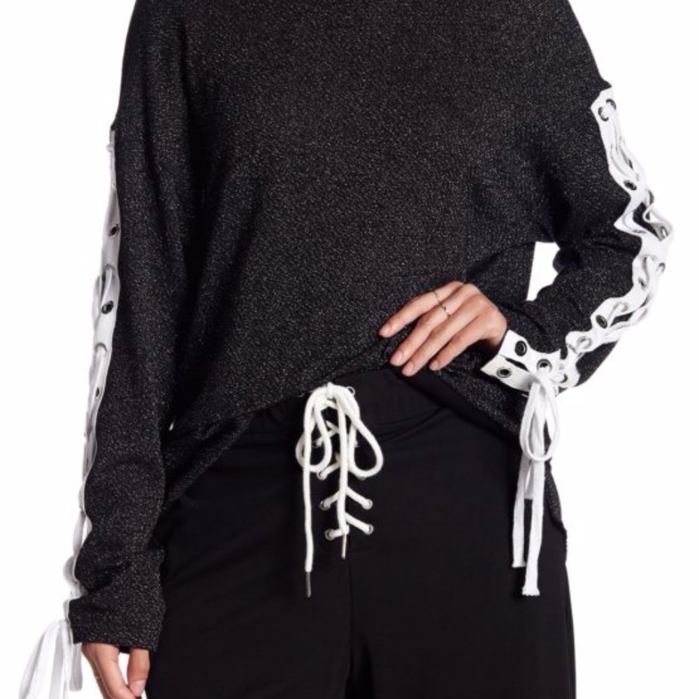 TOV Black Triple Tie Top - Picture 4 of 5