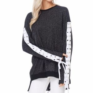 TOV Black Triple Tie Top