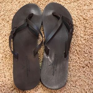 American Eagle leather flip flops. Worn once! American Eagle leather flip flops. Worn once!