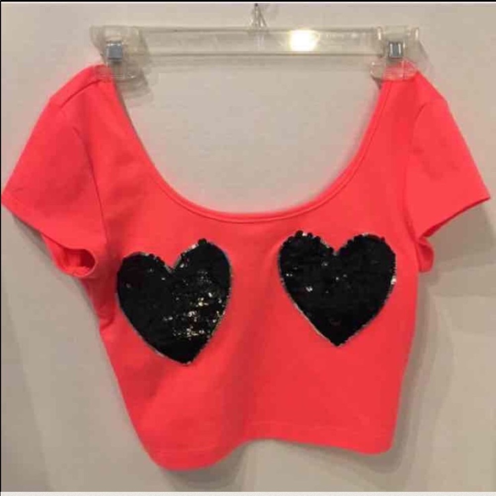 Double sequined crop top
