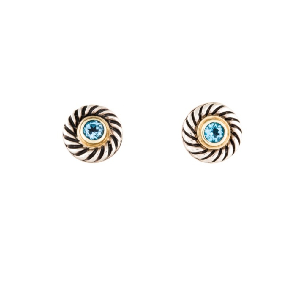 NWOT David Yurman Topaz Cable Cookie earrings
