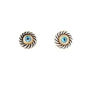 NWOT David Yurman Topaz Cable Cookie earrings NWOT David Yurman Topaz Cable Cookie earrings