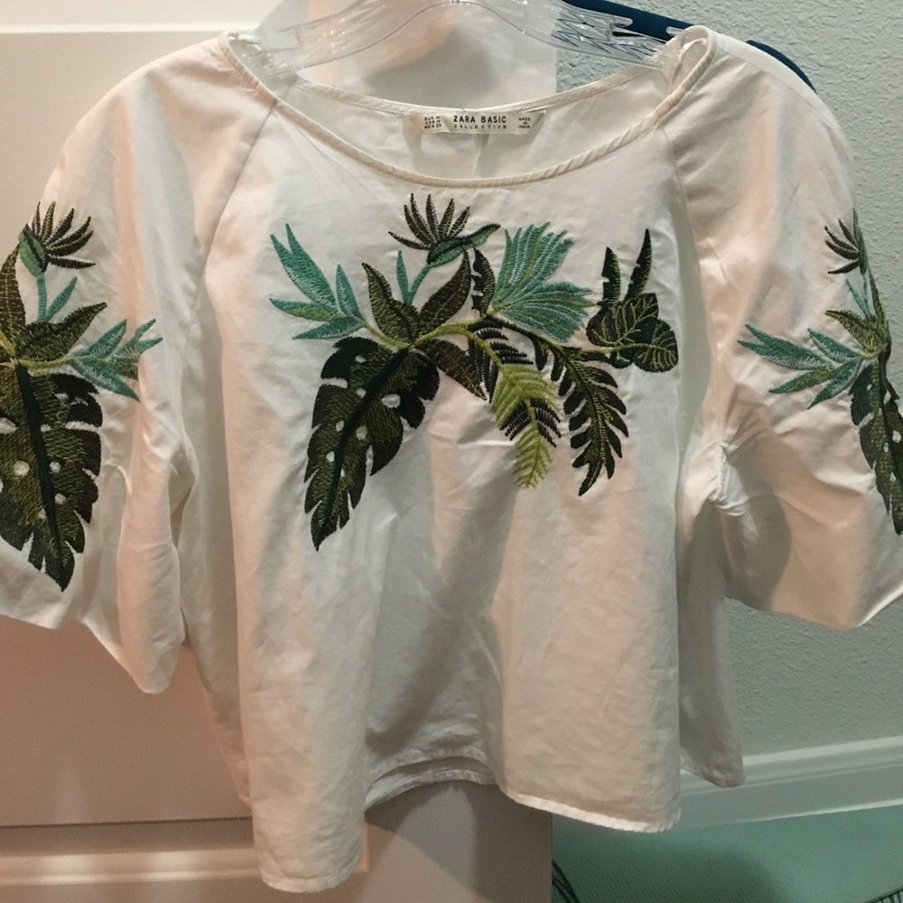 Zara basic collection shirt with floral print