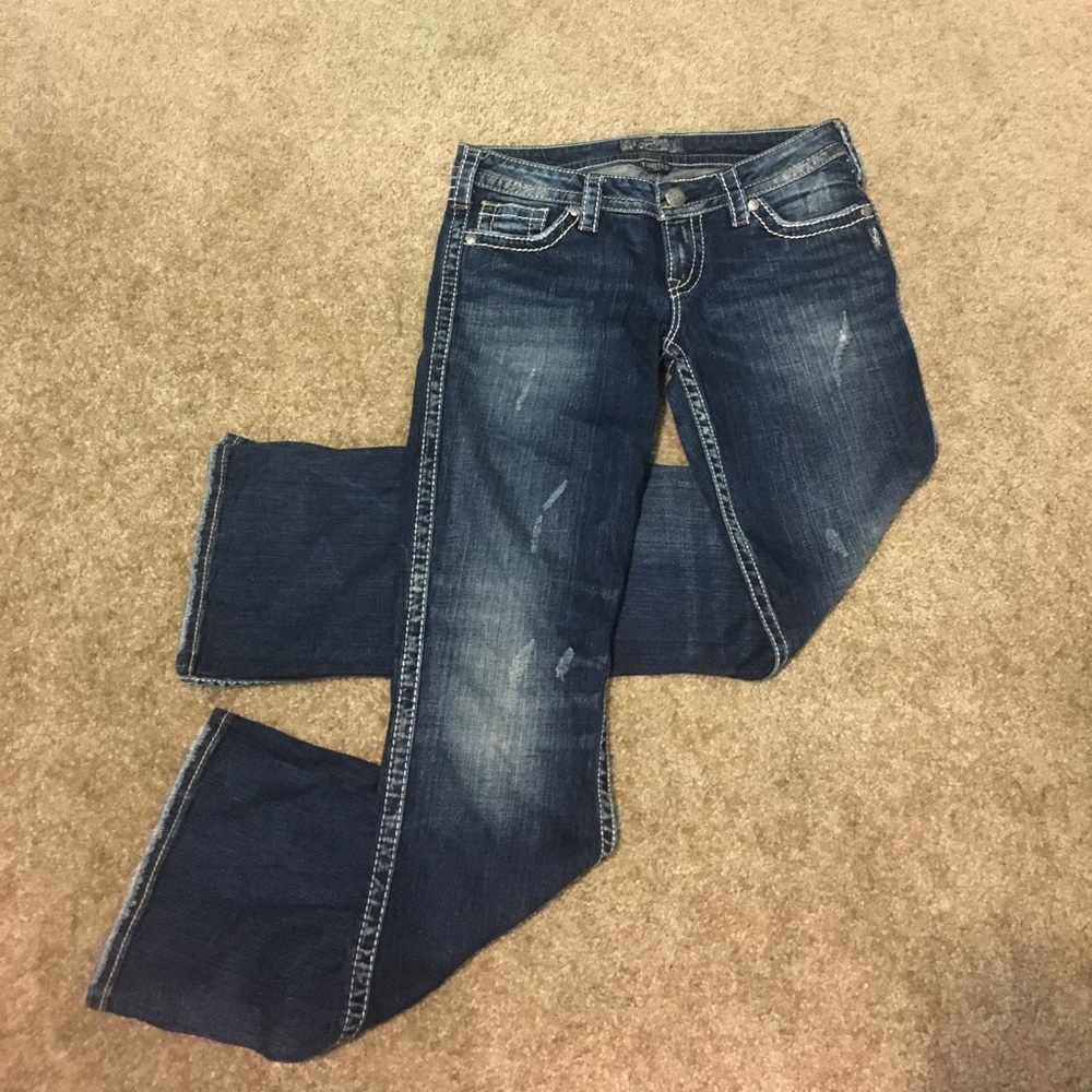 Silver jeans, size 28