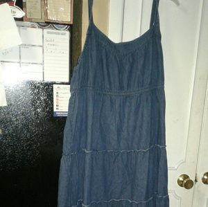 TIERED DENIM JUMPER TIERED DENIM JUMPER