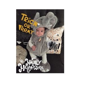 Elephant costume 3-6mo with feet
