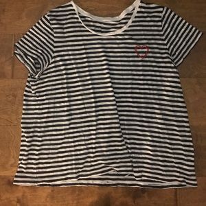Gap Striped Heart Shirt Gap Striped Heart Shirt