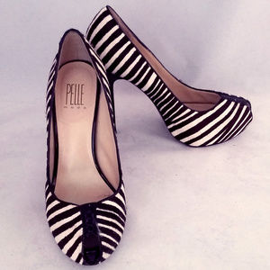 Pelle Moda 7.5 Black/White Zebra Pony Hair Pumps Pelle Moda 7.5 Black/White Zebra Pony Hair Pumps