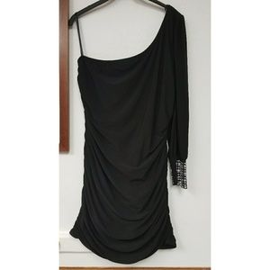 Taboo One Shoulder Knee Length Dress