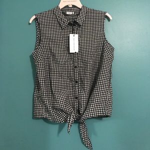 Jacqueline de Yong Gingham Sleeveless Top Jacqueline de Yong Gingham Sleeveless Top