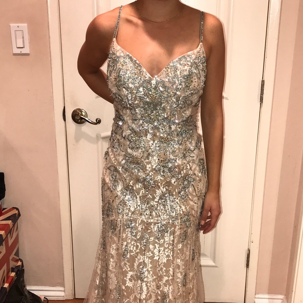 Mac Duggal embellished evening gown