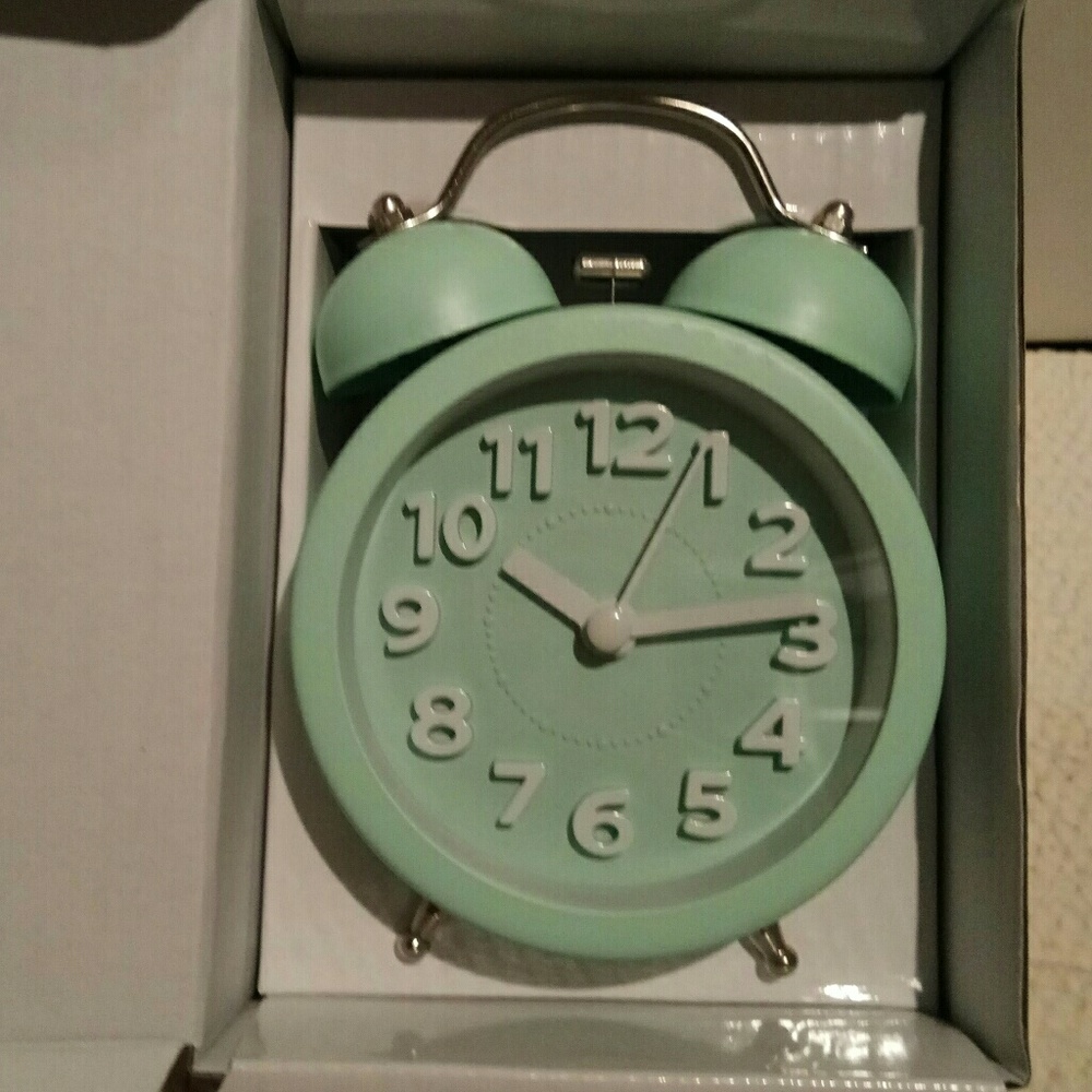 cute vintage mint green loudly alarm