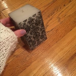 Other - White/Black Patterned Candle Other - White/Black Patterned Candle