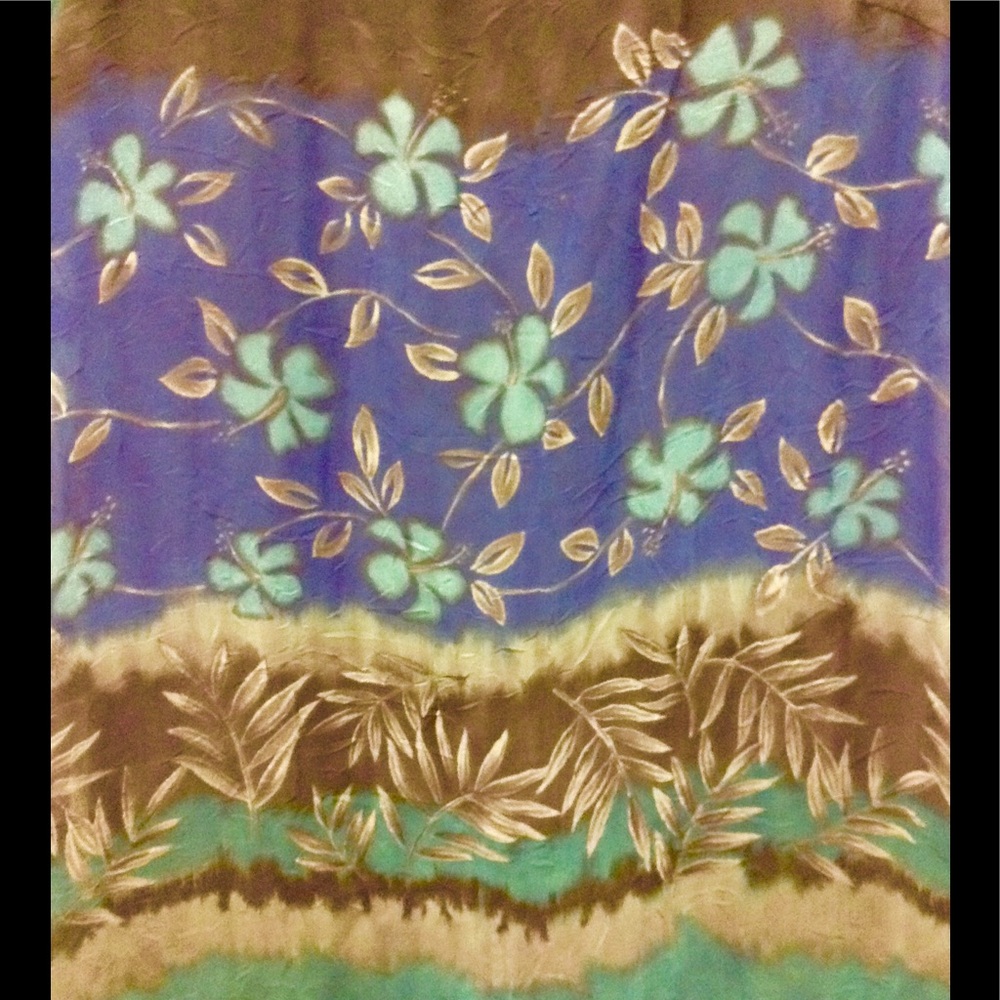 🌠SPECIAL PRICE DROP🌠
 Flower's embed on shere blue sleeveless long dress - Picture 3 of 3