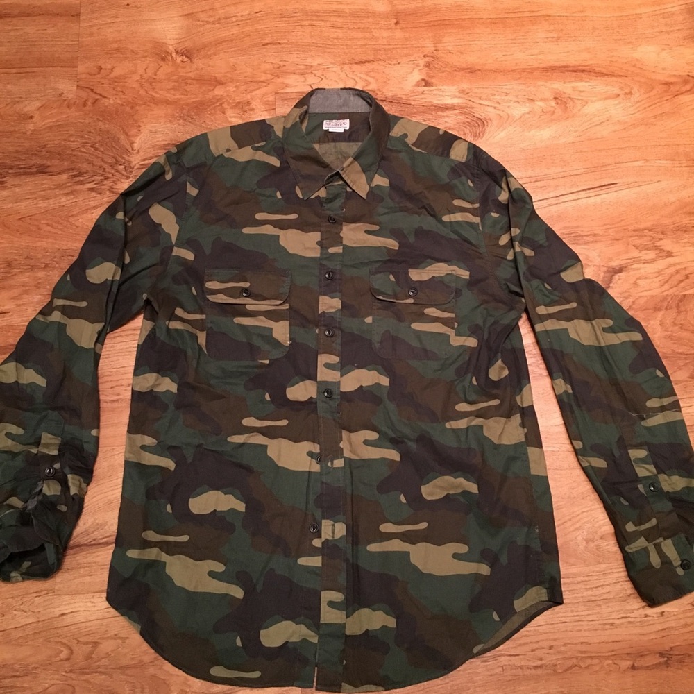 J. Crew Army Fatigue Slim Fit Button Down