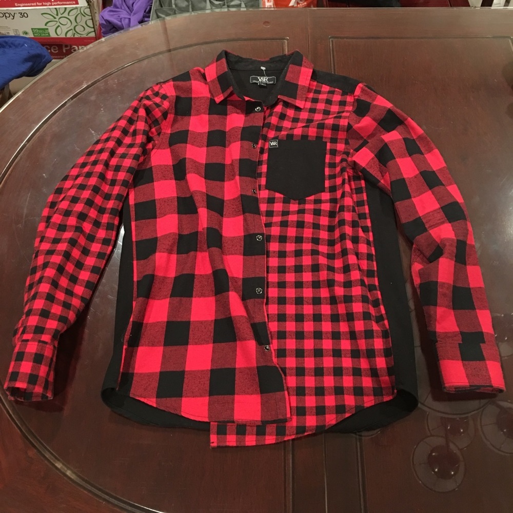 Young & Reckless Plaid Button Up Long Sleeve Shirt