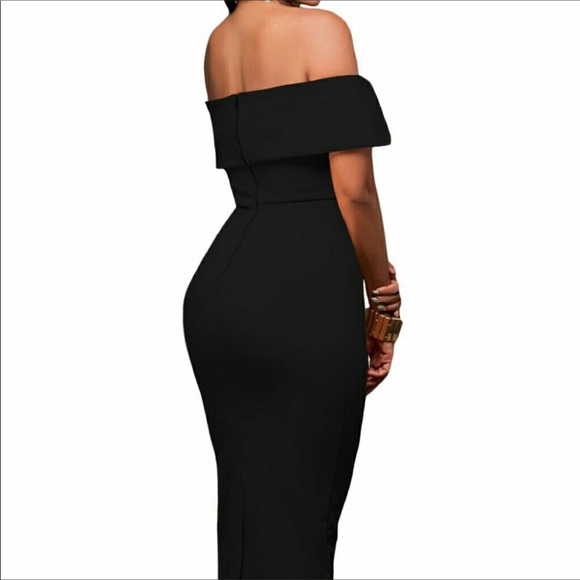 Black Midi Dress - Picture 3 of 4