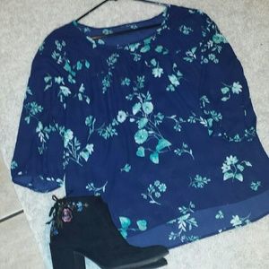 LC Lauren Conrad Flowy floral blouse