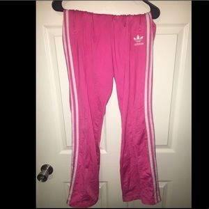 pink Adidas sweatpants