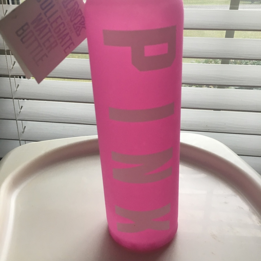 Pink VS Glass Water bottle With Silicone Sleeve