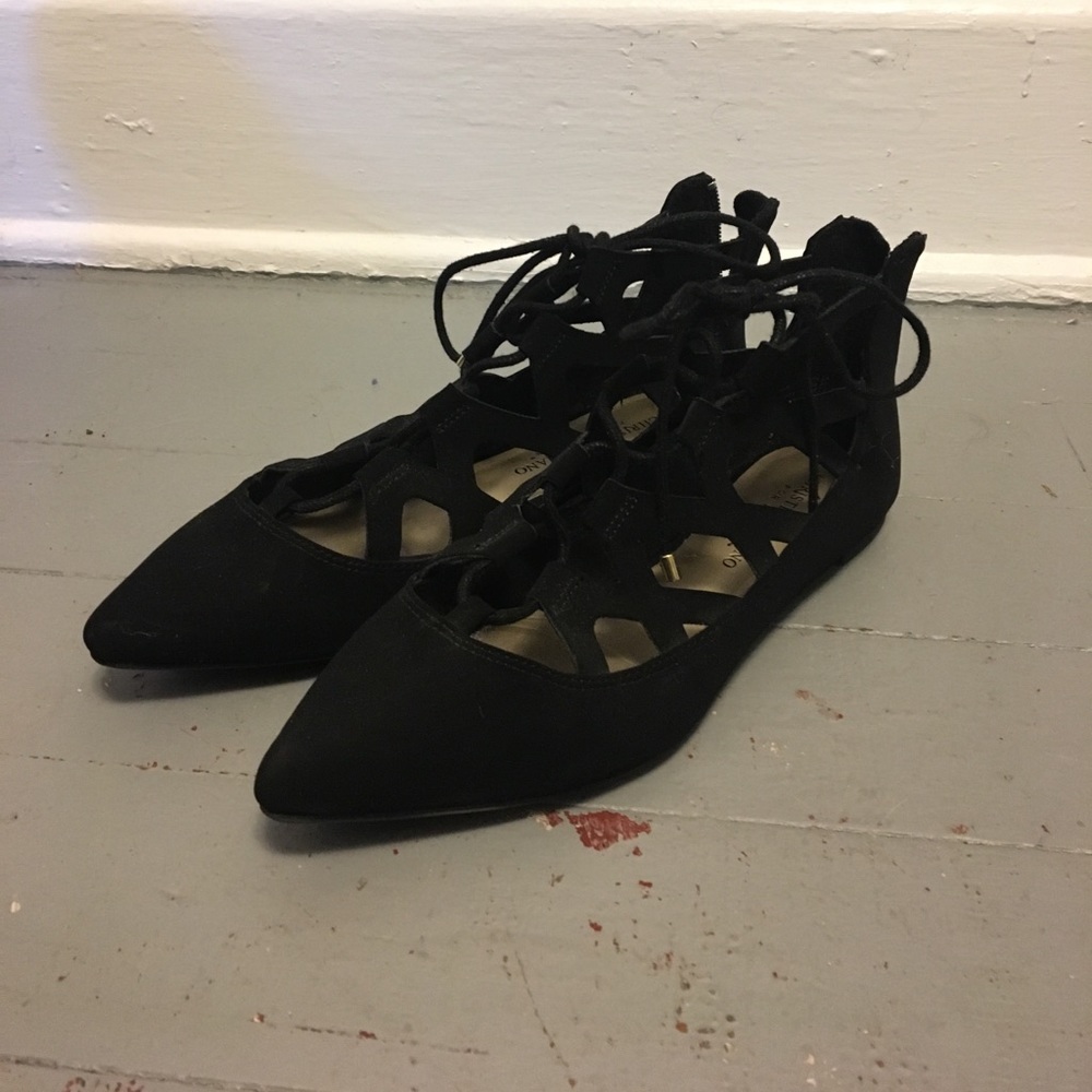 Chic Lace-up Flats by Christian Siriano