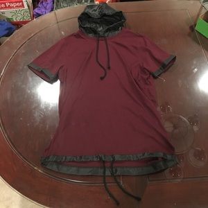 American Rag Windbreaker Hooded Shirt (Size Large)