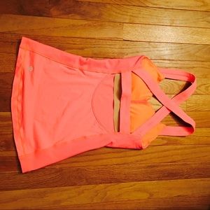 Lululemon Coral cross back tank size 2