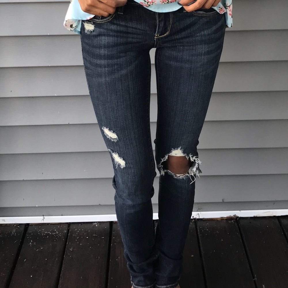 Dark Distressed Denim