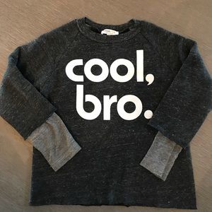 Cool,Bro. layered-look sweatshirt.