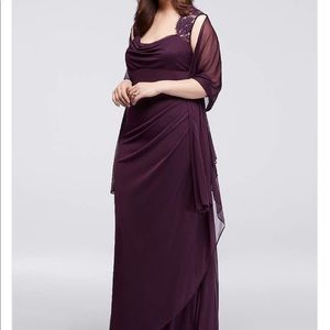 Plum bridesmaid dress