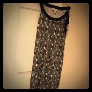 Ann Taylor LOFT black and white, sleeveless dress