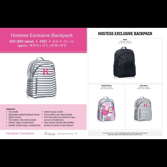 Thirty-One Hostess Exclusive Backpack - Picture 2 of 2