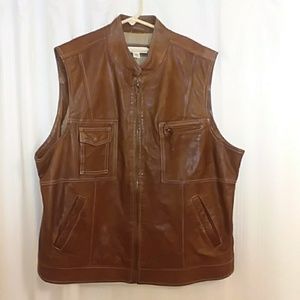 Coldwater Creek Jackets & Coats - Coldwater Creek Brown Leather Vest Coldwater Creek Jackets & Coats - Coldwater Creek Brown Leather Vest
